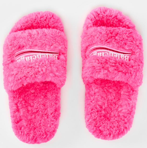 Balenciaga Furry Slides Sweet Pink UK 8