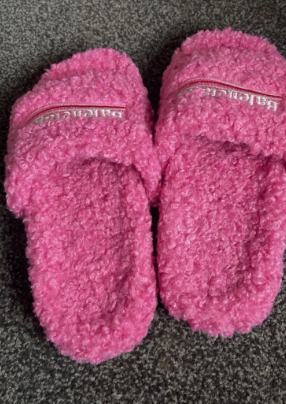 Balenciaga Furry Slides Sweet Pink UK 8